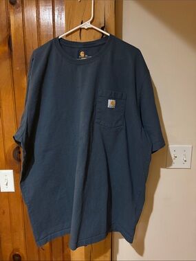 Carhartt Men’s Navy Blue Short Sleeve Pocket Tee